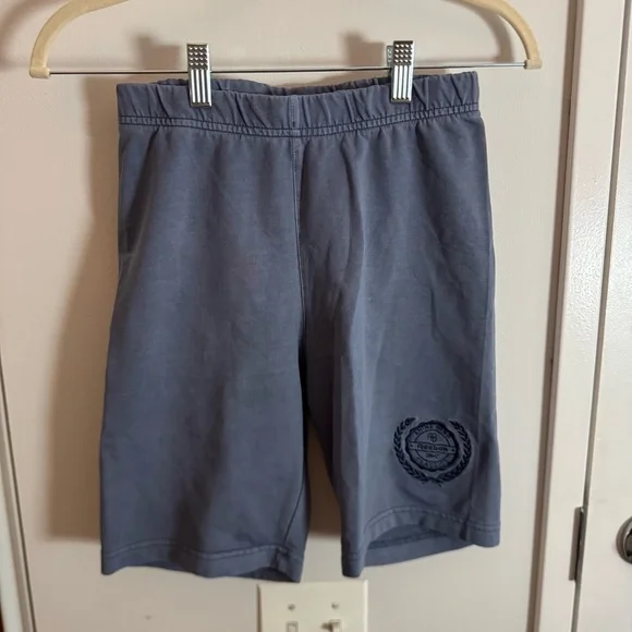 REEBOK X ANINE BING blue logo biker shorts - Picture 2 of 4